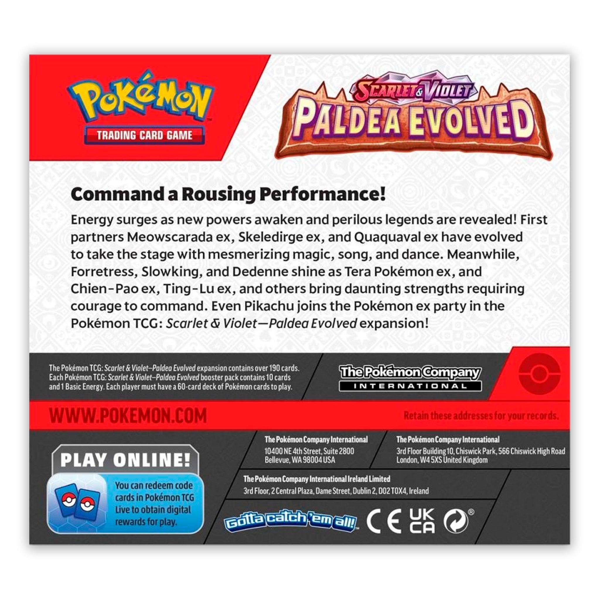 Pokemon: Scarlet & Violet Paldea Evolved - Booster Box: Sealed Case (6 Booster Boxes) | Romulus Games