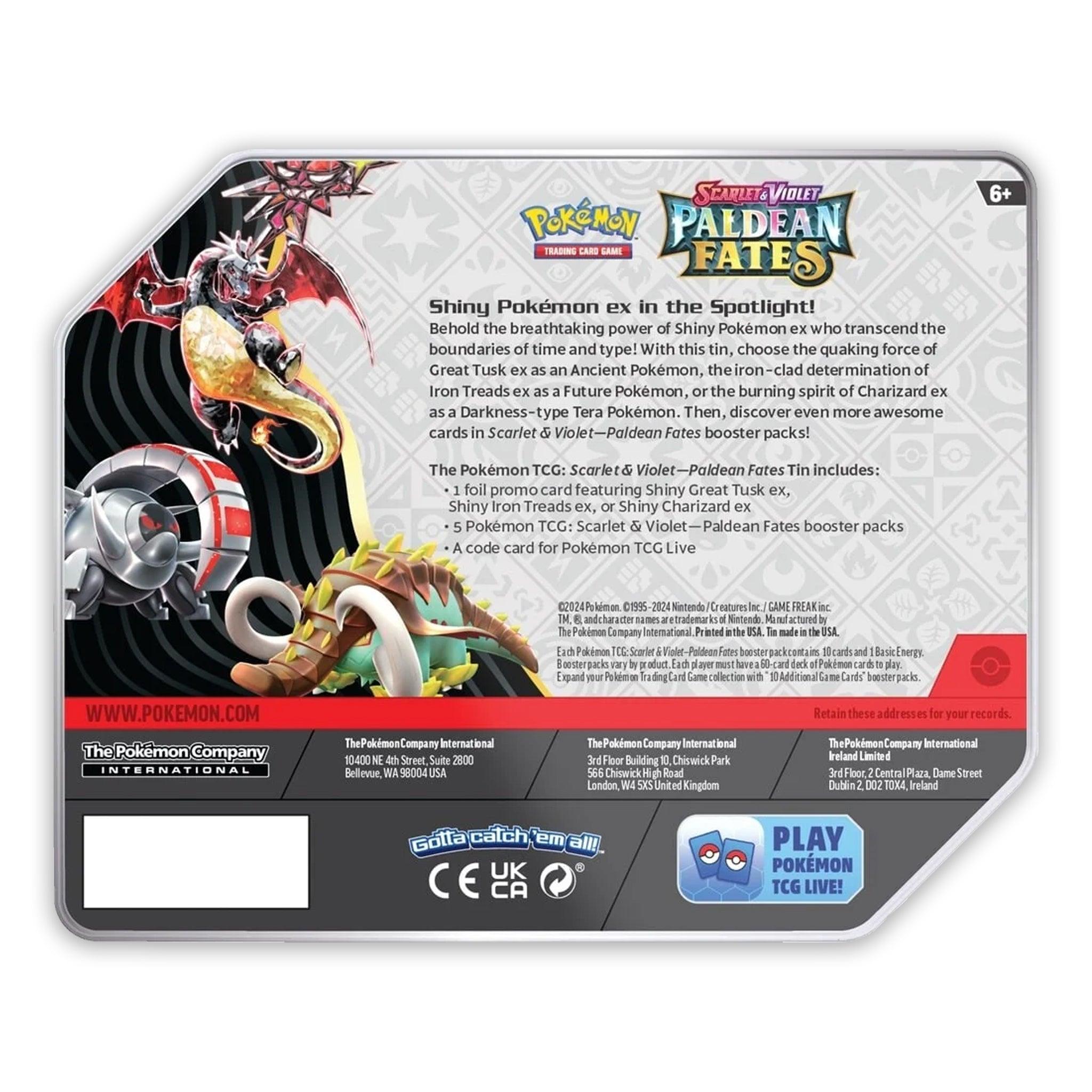 Pokemon: Scarlet & Violet Paldean Fates - Large 7" Tin | Romulus Games